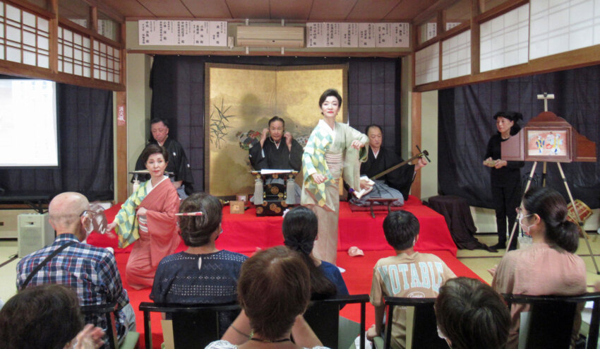越谷大澤香取神社で開かれた第７回「浄瑠璃で楽しむ」