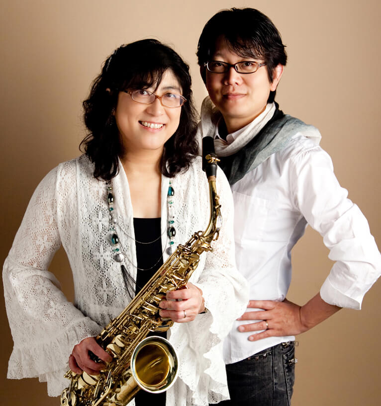 松本ひろ実さん（サックス）、松本修一さん（ピアノ）によるロマンティックサウンド「デュオルクレール」