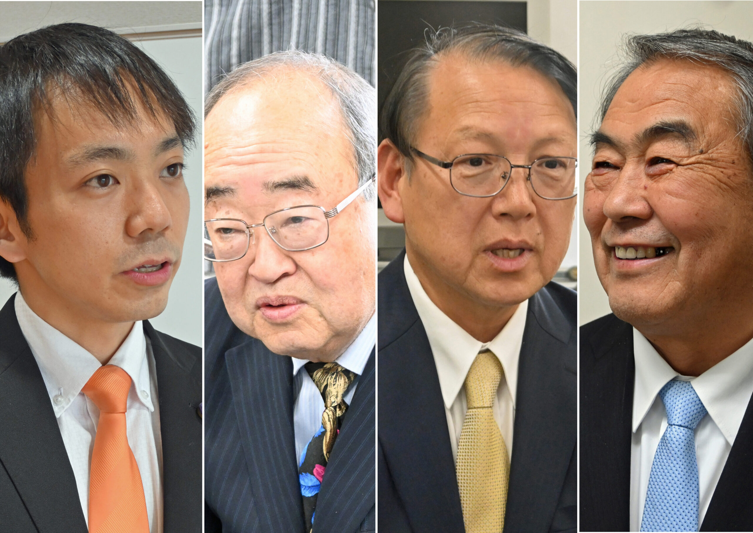 松伏町長選立候補予定者の顔ぶれ